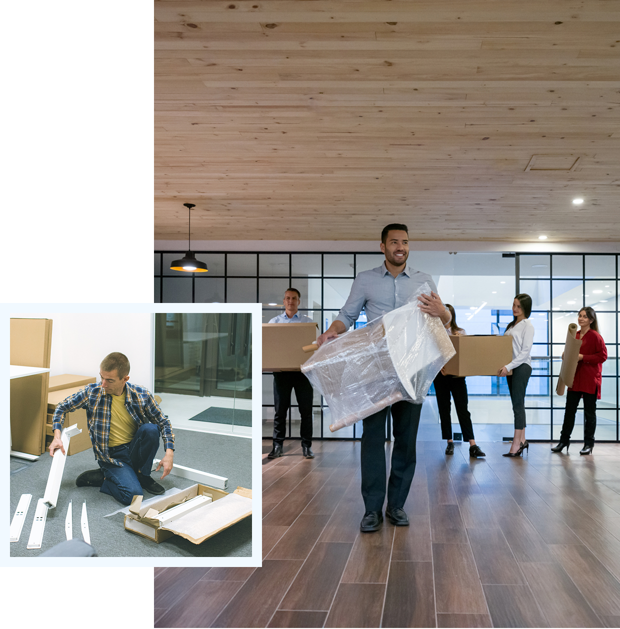 Team moving into new workspace